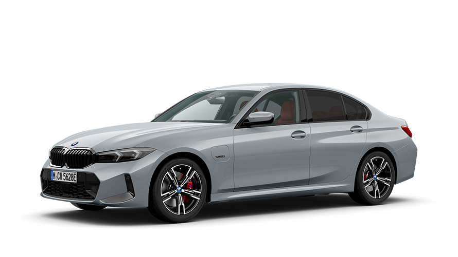 BMW серија 3 седан plug-in хибрид тричетвртински поглед однапред BMW серија 3 седан plug-in хибрид снимен во студио тричетвртински поглед однапред