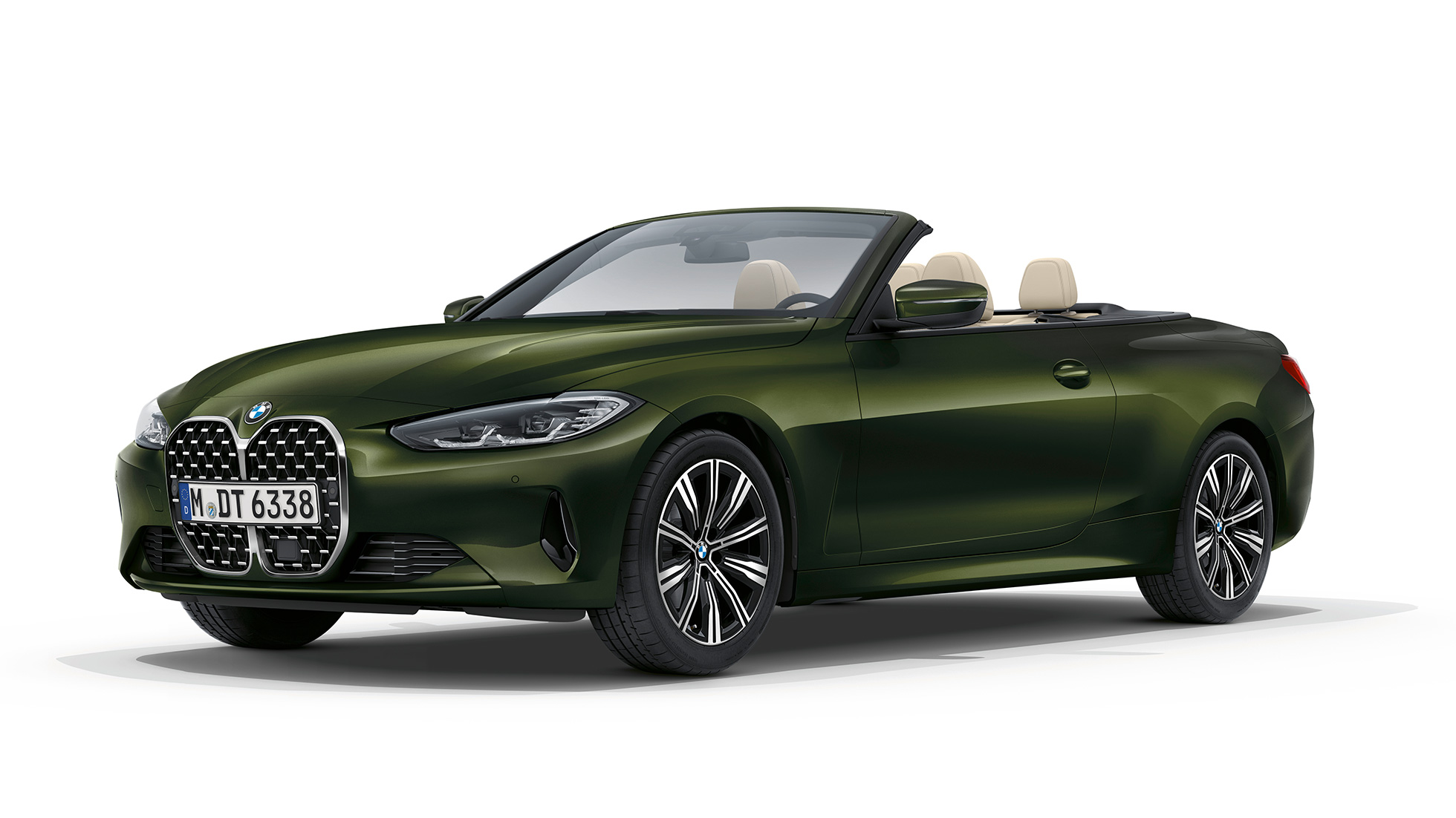 BMW Серија 4 Кабриолет основен модел G23 2020 тричетвртински преден кадар BMW Серија 4 Кабриолет G23 2020 основен модел Bluestone металик боја тричетвртински преден кадар