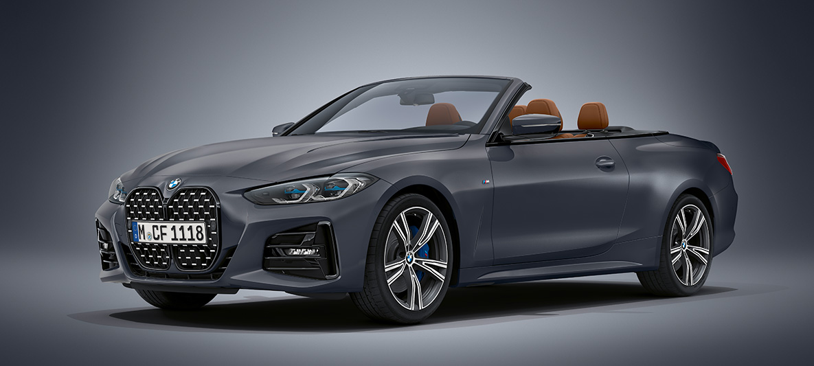 BMW Individual Frozen Deep Grey темносива металик боја BMW Серија 4 Кабриолет G23 2020 BMW Серија 4 Кабриолет Individual Frozen Deep Grey темносива металик боја G23 2020 тричетвртински преден кадар во мирување