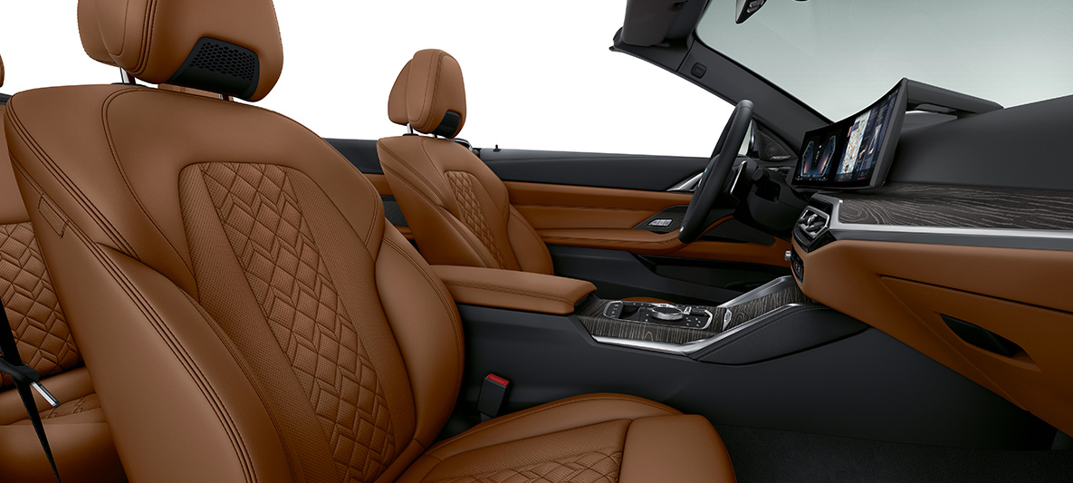 BMW Individual лајсна од 'Merino' Tartufo кожа BMW Серија 4 Кабриолет Individual G23 2020 внатрешност BMW Individual лајсна од 'Merino' Tartufo кожа BMW Серија 4 Кабриолет Individual G23 2020 внатрешност
