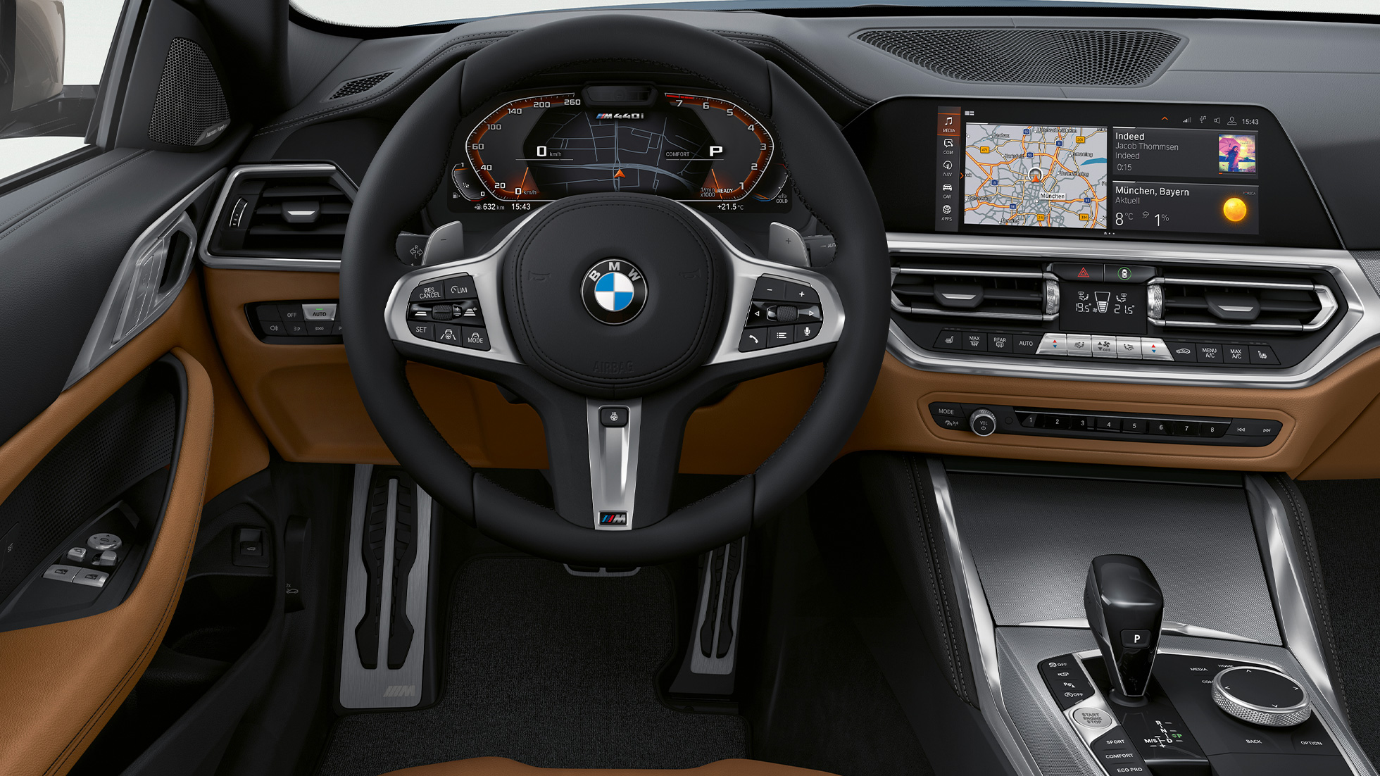 Кабина BMW 4 Series Coupé G22 2020 BMW 4 Series Coupé G22 2020 interior cockpit