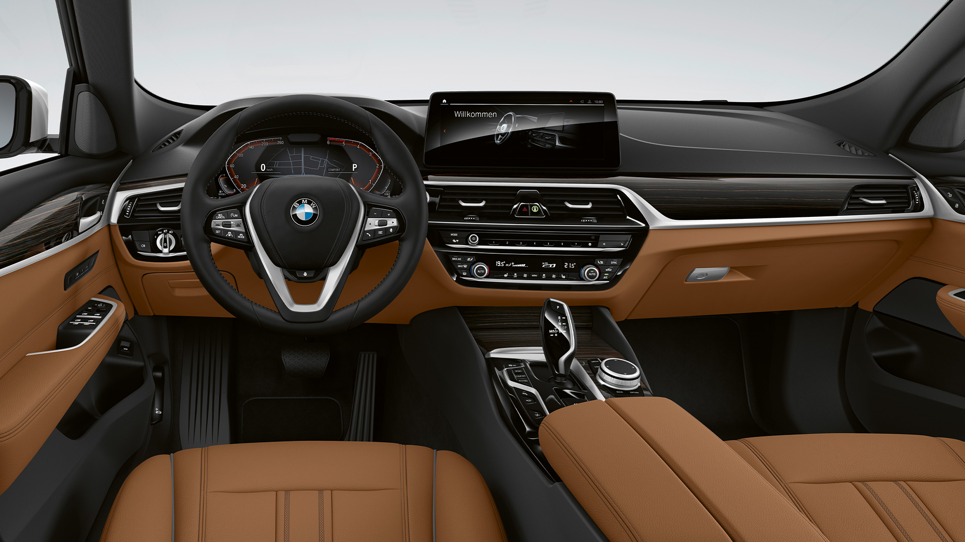 Cockpit BMW 6 Series Gran Turismo Basic equipment G32 2020 BMW 6 Series Gran Turismo G32 620d 2020 Basic equipment Leather ‘Dakota’ Cognac/Black interior