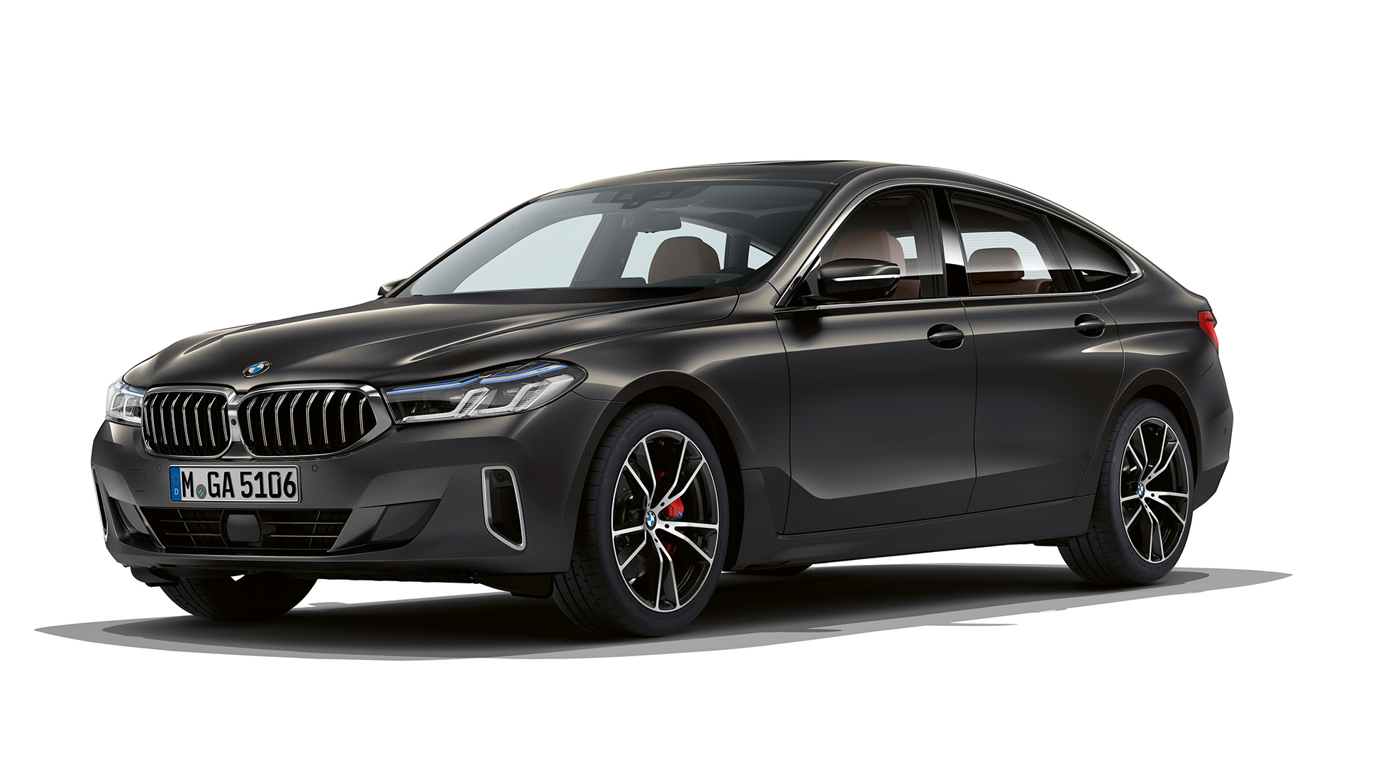 BMW 6 Series Gran Turismo Luxury Line G32 2020 BMW 6 Series Gran Turismo G32 640d xDrive 2020 Luxury Line Dravit Grey three-quarter front view