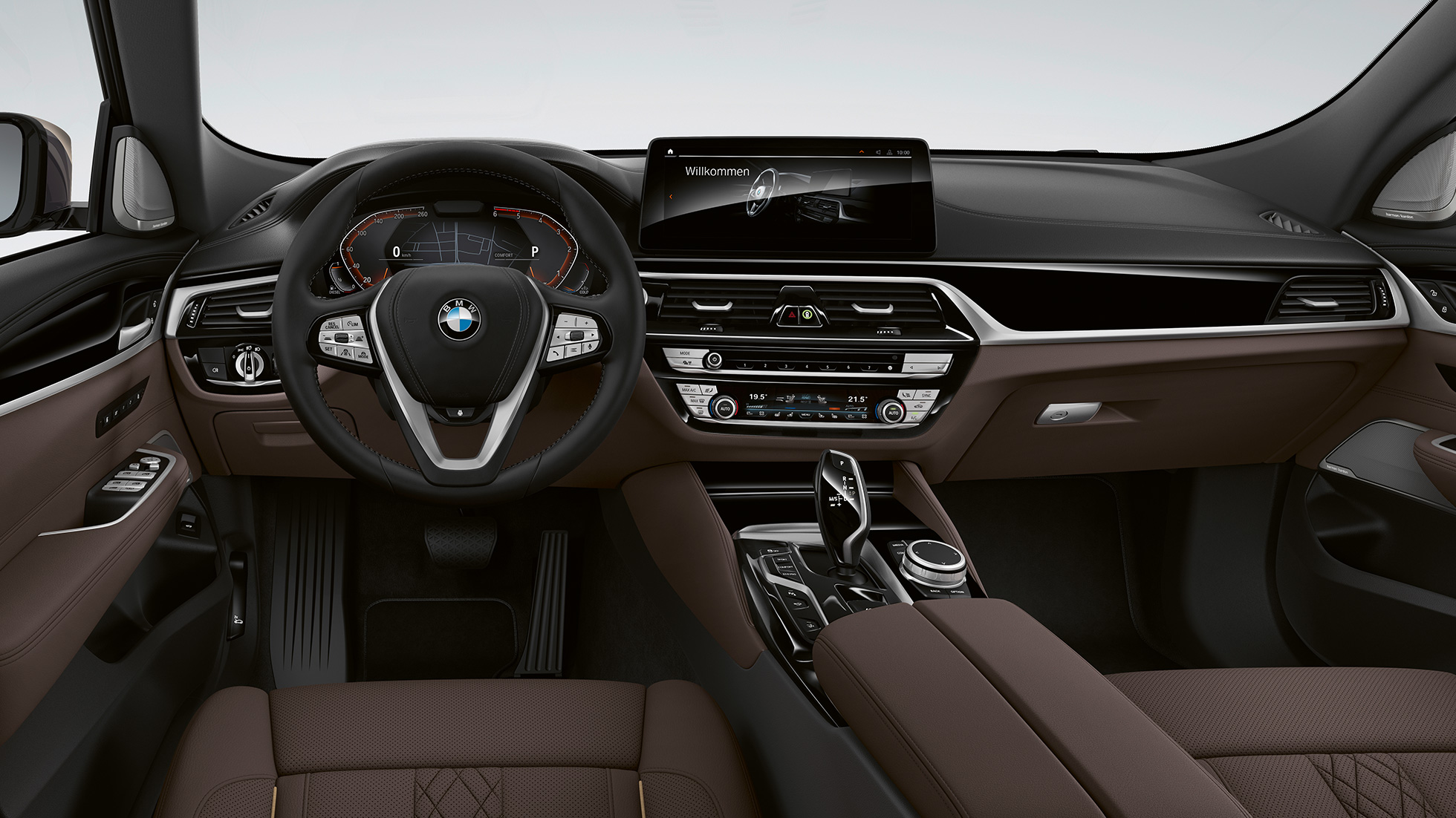 Cockpit BMW 6 Series Gran Turismo Luxury Line G32 2020 BMW 6er Gran Turismo G32 640d xDrive 2020 Luxury Line Exclusive Leather ‘Nappa’ Mokka interior