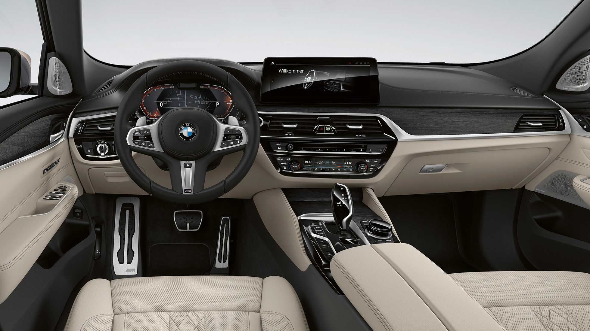 Cockpit BMW 6 Series Gran Turismo M Sport package G32 2020 BMW 6er Gran Turismo G32 640i xDrive 2020 M Sport package Leather ‘Nappa’ Ivory White interior