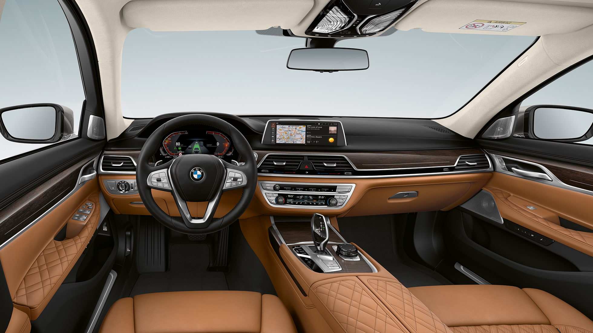 BMW Серија 7 Седан со надворешен дизајн Чиста совршеност, внатрешност Внатрешност на BMW Серија 7 Седан со надворешен дизајн Чиста совршеност