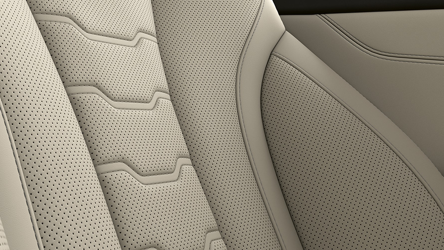 Крупен кадар на тапацирот и опшивката на  BMW Серија 8 Coupé