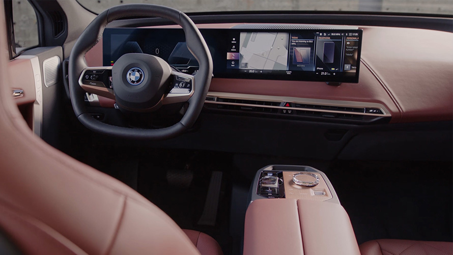 BMW iX i20 електричен SUV атрибути на внатрешноста видео BMW iX i20 2021 електричен SUV атрибути на внатрешноста видео