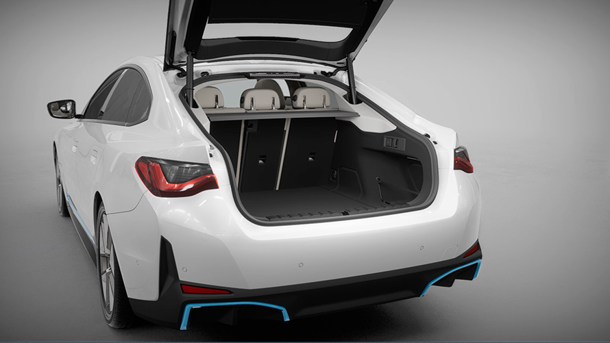 Простор за багажник и задна врата BMW i4 G26 2021 Простор за багажник и задна врата BMW i4 G26 2021