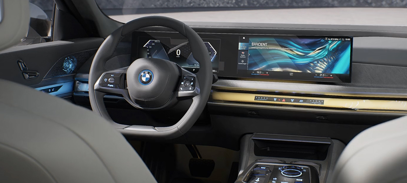 BMW i7 Седан G70 Внатрешност видео BMW i7 Седан G70 дизајн на внатрешност во видео