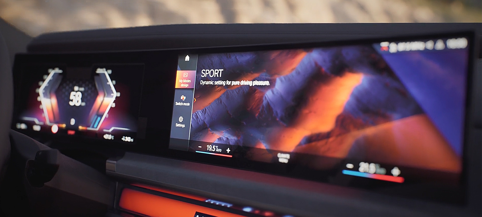 BMW i7 Седан G70 MY Modes видео BMW i7 Седан G70 Внатрешност My Modes во видео