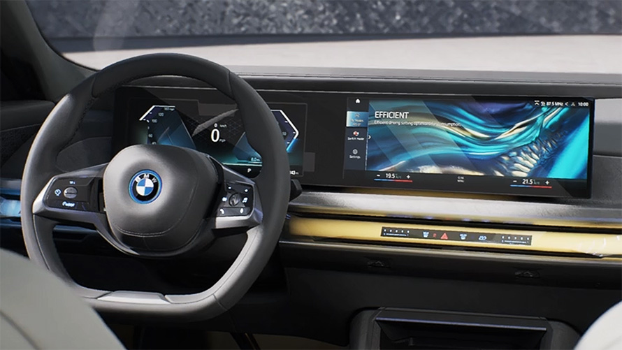 BMW i7 Седан G70 паметна внатрешност видео BMW i7 Седан G70 паметна внатрешност во видео