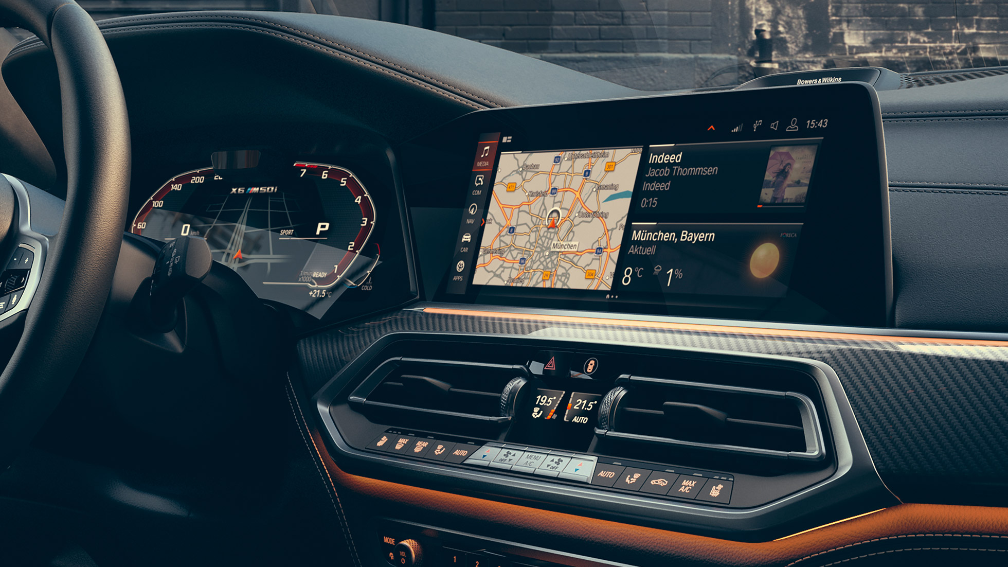 BMW X6 M50i, кокпит BMW X6 M50i, кокпит, ориентиран кон возачот.
