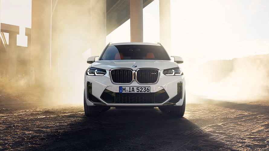 BMW X3 M F97 LCI Facelift 2021 Alpine White бела боја фронтален поглед