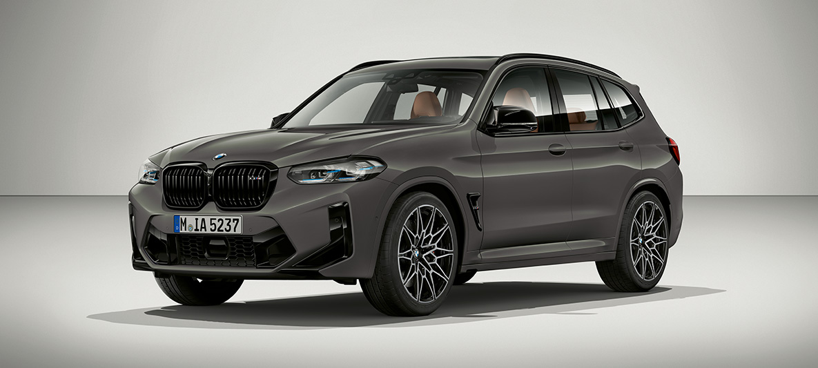 BMW X3 M Individual F97 LCI Facelift 2021 Grigo Telesto тричетвртински фронтален поглед BMW X3 M Individual F97 LCI Facelift 2021 Grigo Telesto тричетвртински фронтален поглед