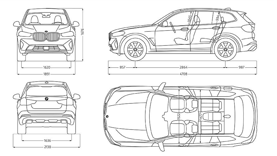 BMW X3 G01 приказ на технички податоци 2021 BMW X3 G01 приказ на технички податоци 2021