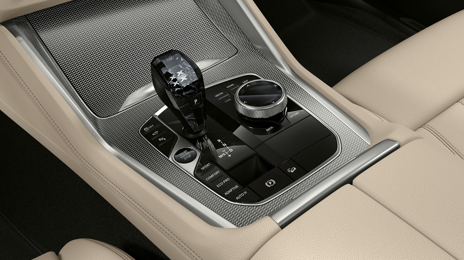 BMW X6 со M Sport пакет, средишна конзола. BMW X6 со M Sport пакет, со фокус на средишна конзола.
