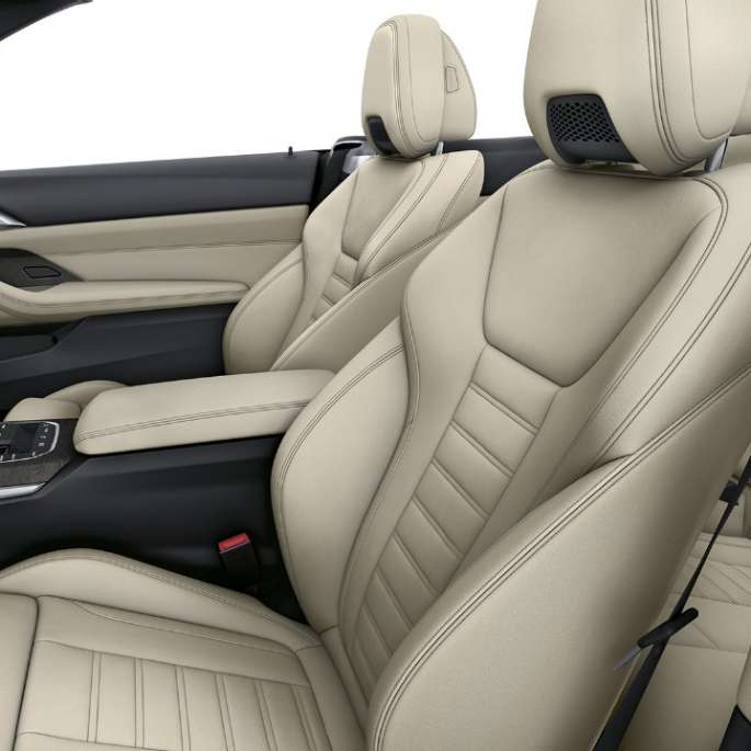 Спортски седишта со тапацир од ексклузивна кожа BMW Серија 4 Кабриолет G23 2020 внатрешност на модел M Sport