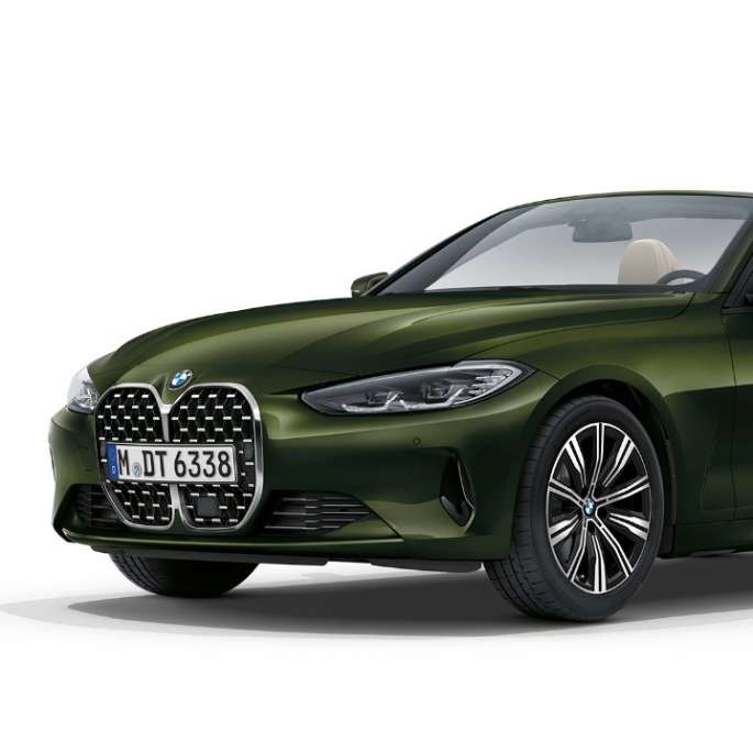 BMW Серија 4 Кабриолет G23 2020 основен модел Bluestone металик боја тричетвртински преден кадар
