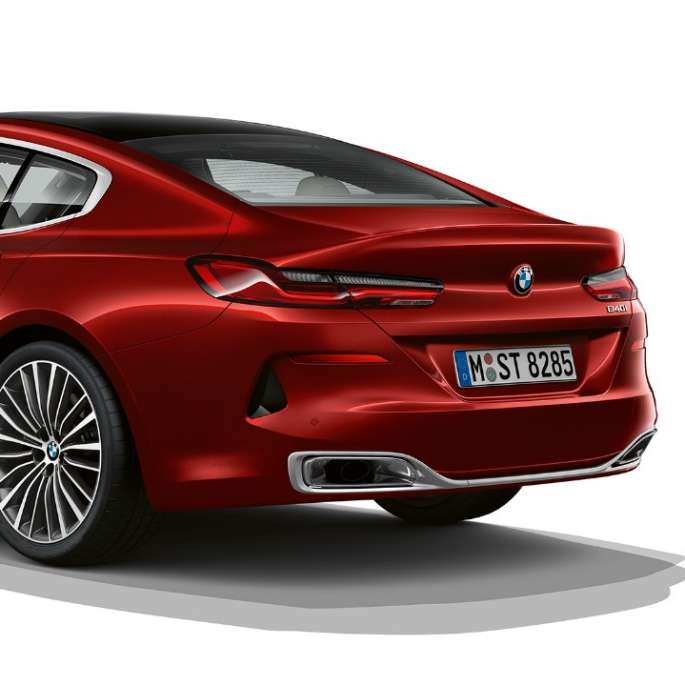 BMW серија 8 Gran Coupé, основен модел, тричетвртински приказ одзади
